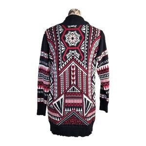 Vintage Miami Size S Cardigan Sweater Aztec Southwestern Rodeo 100% Cotton